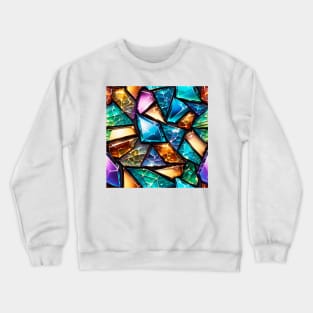 Translucent and mosaic colored glazed Crewneck Sweatshirt